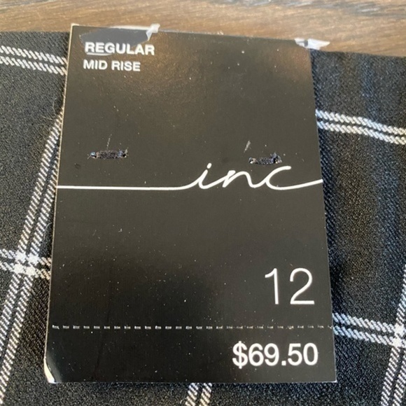 NWT Inc Capri Cut Cropped Checkered Trouser Size12 - Picture 4 of 6